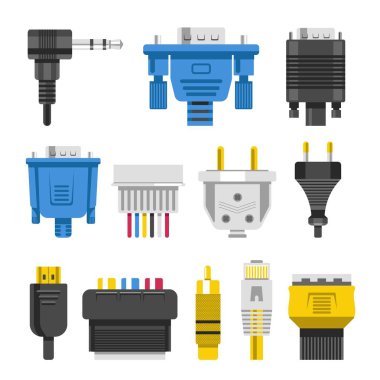 Kablo lama konektörleri ve kabloları ses veya video adaptörleri veya fişi