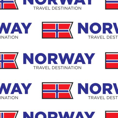 Norveç seyahat hedef dikişsiz desen ulusal bayrak