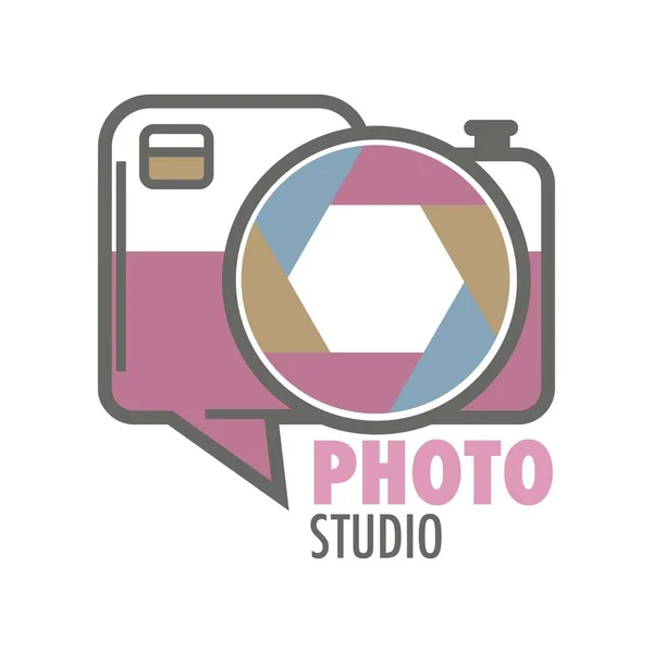 Foto estudio retro cámara de fotos aislado icono aplicación móvil — Archivo Imágenes Vectoriales