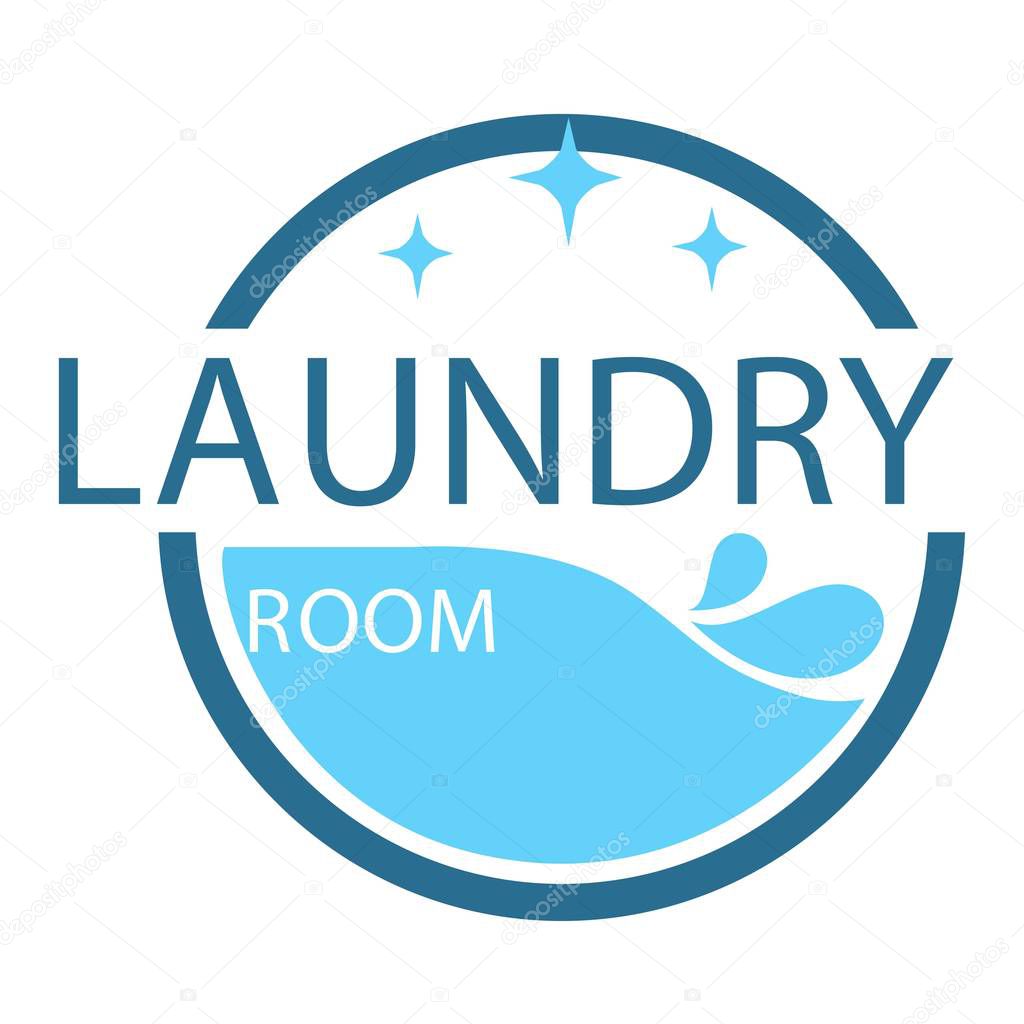 Water splash isolated icon laundry room clothes washing machine drum vector household chore and housekeeping cleanliness and hygiene cleaning clothing clean laundromat emblem or logo housework