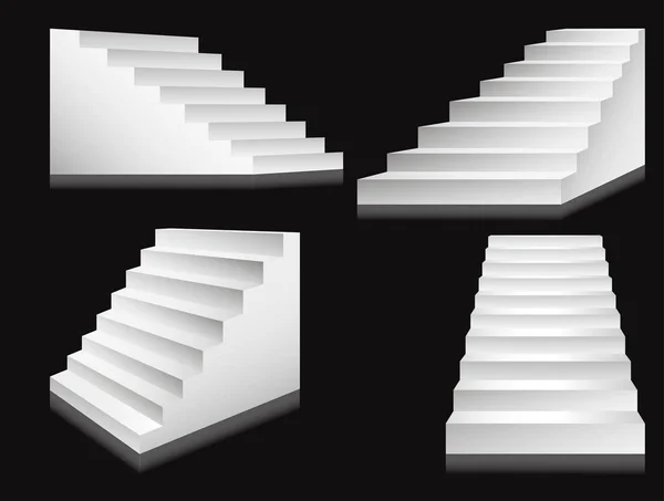 Scale o scale e scale a podio modelli isometrici isolati — Vettoriale Stock