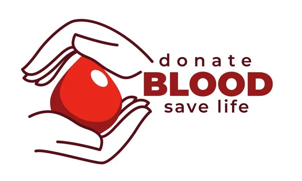 血液を寄付し、孤立したアイコン輸血を救う — ストックベクタ