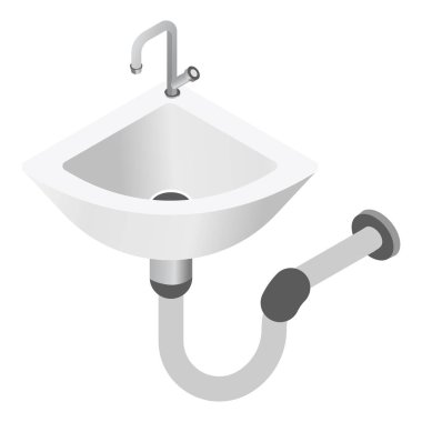 Musluk ve boru veya tüp ev sıhhi tesisat izole nesne ile Lavabo