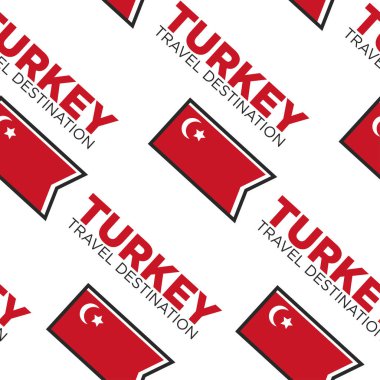 Türk bayrağı Türkiye seyahat hedef sorunsuz desen