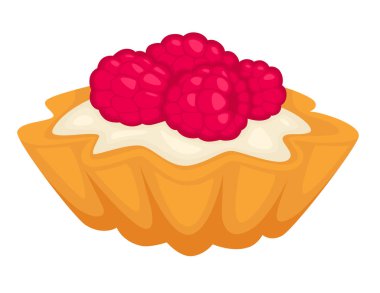 Mus ve krem peynir atıştırmalık vektörü ile Tartlet