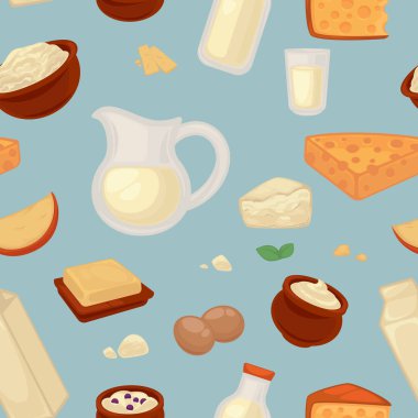 Çiftlik gıda süt ve peynir dikişsiz desen süt ürünleri