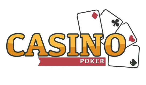 Pokerspiel Karten Casino Glücksspiel isoliert Symbol — Stockvektor