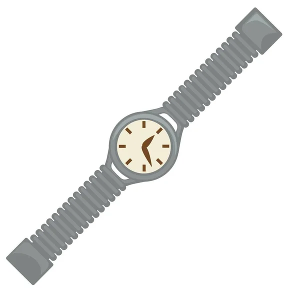 Reloj de estilo años 40 o reloj de pulsera, esfera y cinturón, diseño retro — Vector de stock