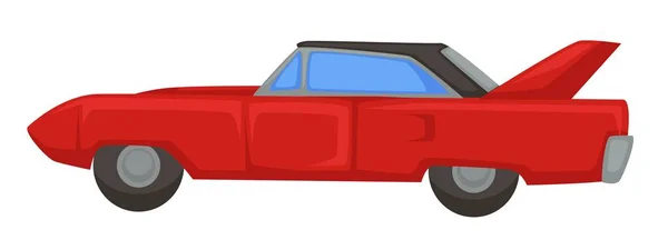 Retro-Sportwagen der 1970er Jahre, Muscle Car isolierter Transport — Stockvektor