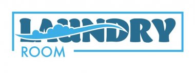 Çamaşır odası izole simge, köpük sembolü, ev işleri