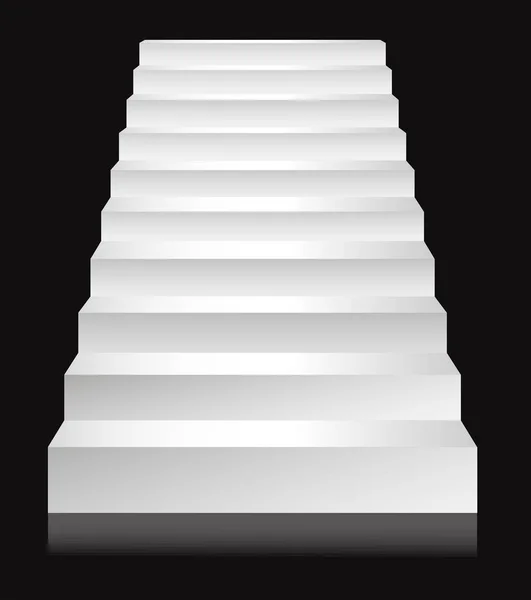 Trappen of trappen, podium ladder sjabloon, trappen of trappenhuis — Stockvector