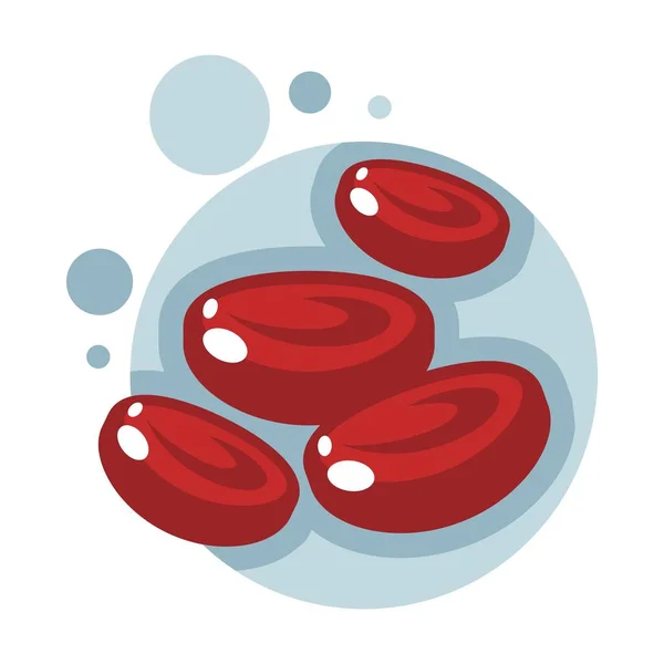Geneeskunde, bloedrode cellen test, medisch laboratoriumonderzoek — Stockvector