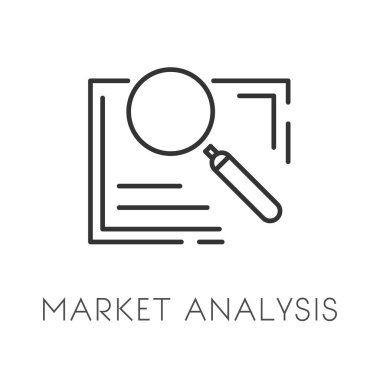 Pazar analizi izole simge, iş stratejisi ve yatırım