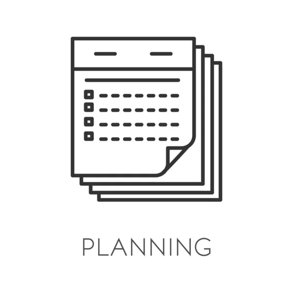 Planning geïsoleerd pictogram, tijdbeheer en afspraak voor zakelijke vergaderingen — Stockvector