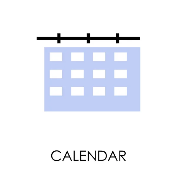 Plazo de entrega o fechas de envío, vector icono aislado calendario — Vector de stock