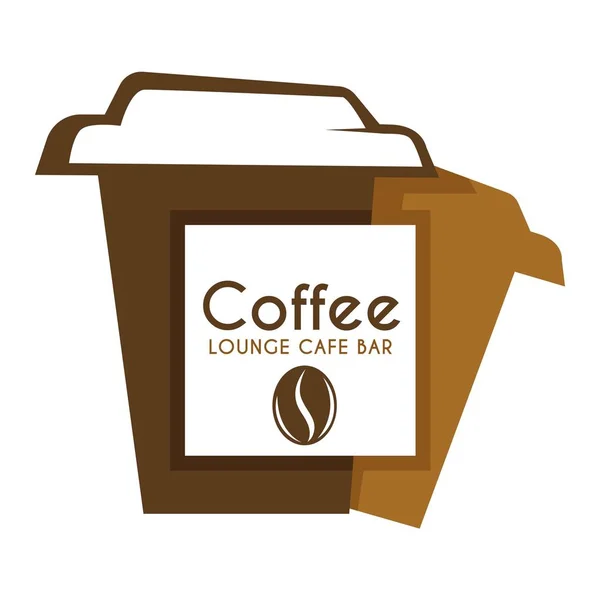 Trinken Pappbechern Zum Mitnehmen Coffeeshops Oder Isolierten Icon Vektoren Haus — Stockvektor