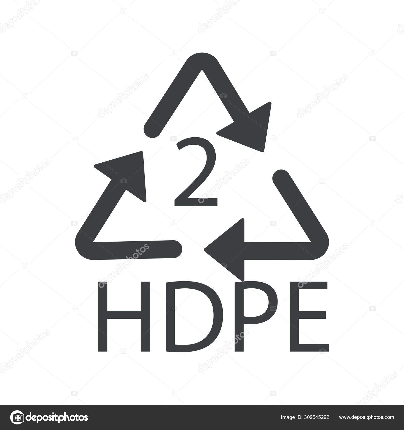 回收符号，塑料Hdpe 2 可回收类型，回收箭头图库矢量图©Sonulkaster 309545292