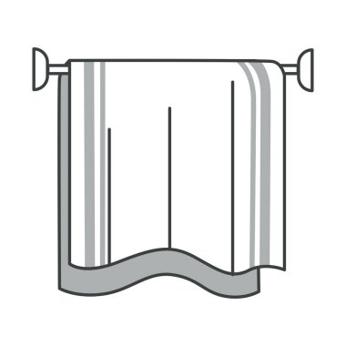 Banyo tutucuüzerinde havlu, temiz pamuk lu tekstil izole nesne