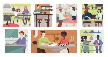 Mutfak veya restoran, aşçılık dersi, aşçılık dersleri, yemek malzemeleri