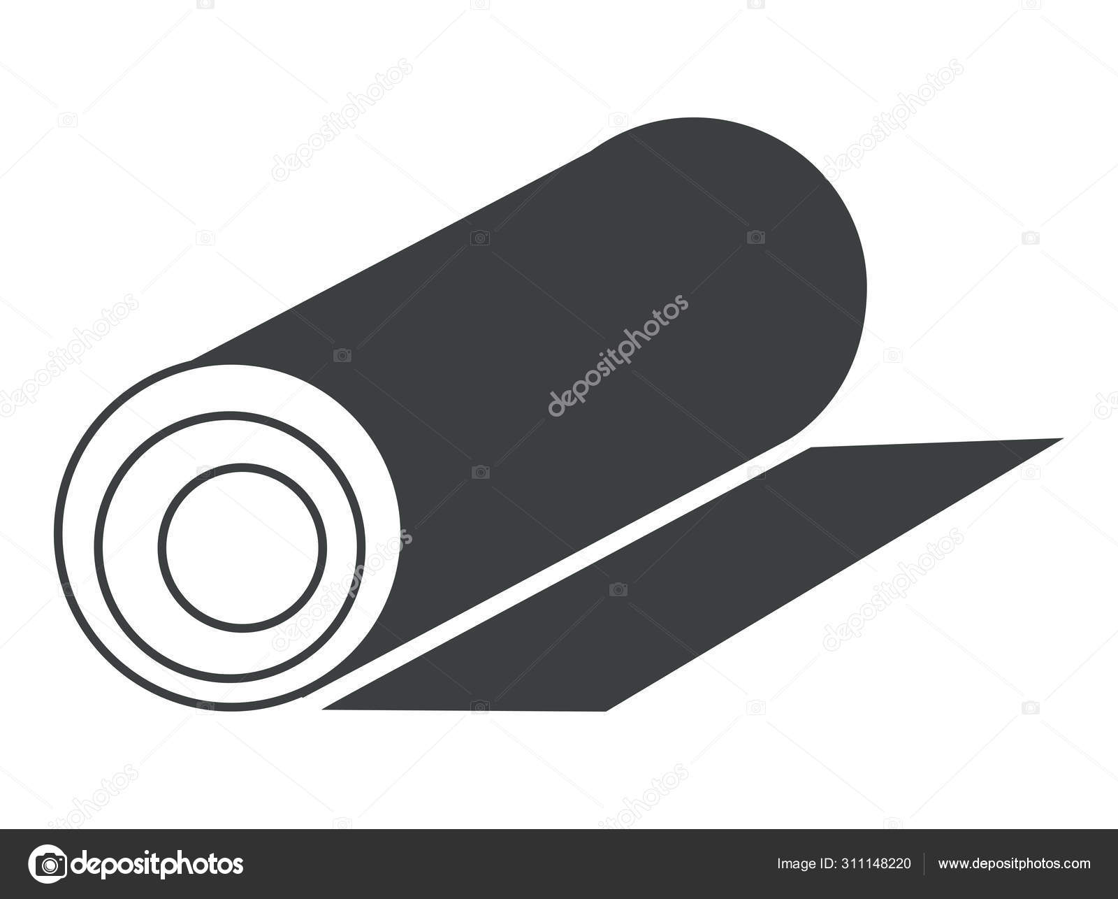 Wallpaper Or Carpet Rug In Roll Home Decor Stock Vector