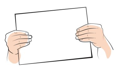 Nesne modellemesini tutan eller ya da kağıt kenarlara göre izole edilmiş simge