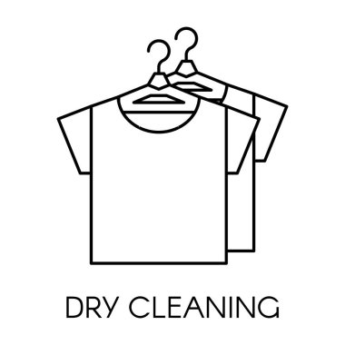 Dry cleaning service company, shirts on hangers vector