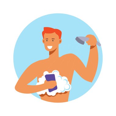 Sabah duşu, erkek cesedi yıkıyor.