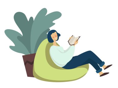 Kitap okuyan, boş vakti ve eğitimi olan bir kız.