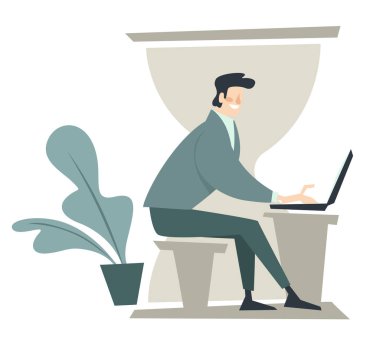 Bitiş tarihine yetişmek için dizüstü bilgisayarda çalışan kişi