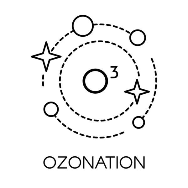 Ozonizációs tisztítási szolgáltatás O3 javaslattal — Stock Vector