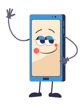 El sallayan cep telefonu, izole edilmiş akıllı telefon simgesi