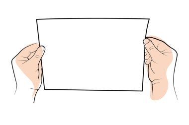 Mesaj için iki el temiz beyaz bir kağıt tutuyordu.