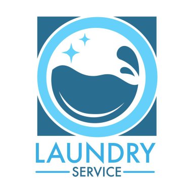 Profesyonel temizlik şirketi için çamaşırhane logosu