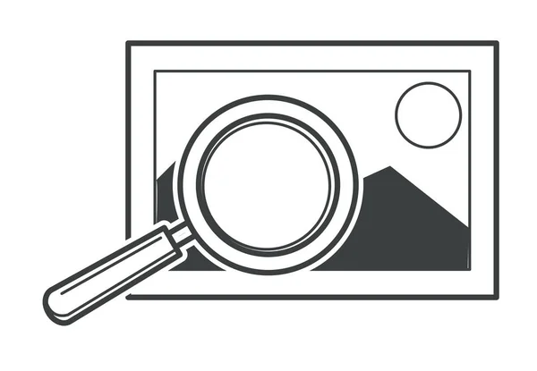 Image standard et outil de grossissement, agrandissement du vecteur d'image — Image vectorielle