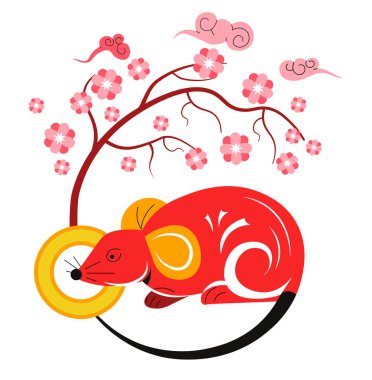 2020 Çin Yeni Yılı 'nın fare burcu sembolü.