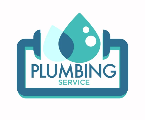 Plumbing service isolated icon, pipeline repairing and leakage fixing — ストックベクタ