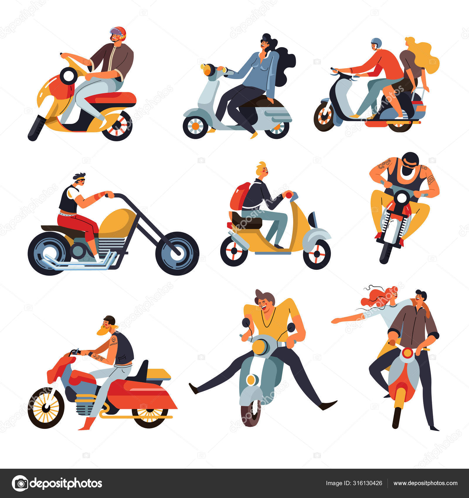 Manejar moto de mujer imágenes de stock de arte vectorial | Depositphotos Manejar moto de mujer imágenes de stock de arte vectorial | Depositphotos