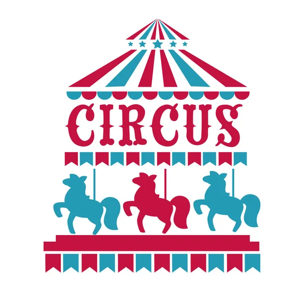Fête foraine, cirque ou carnaval icônes isolées, manège — Image vectorielle