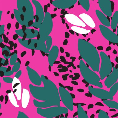 Şekilsiz şekilleri ve sıçramaları olan modern soyut afişler. Görüntünün bulanık kısımları arkaplan için kullanılıyor, farklı tonlarda ve gölgelerde basit dekorlar. Düz çizimde çağdaş sanatsal çizim vektörü