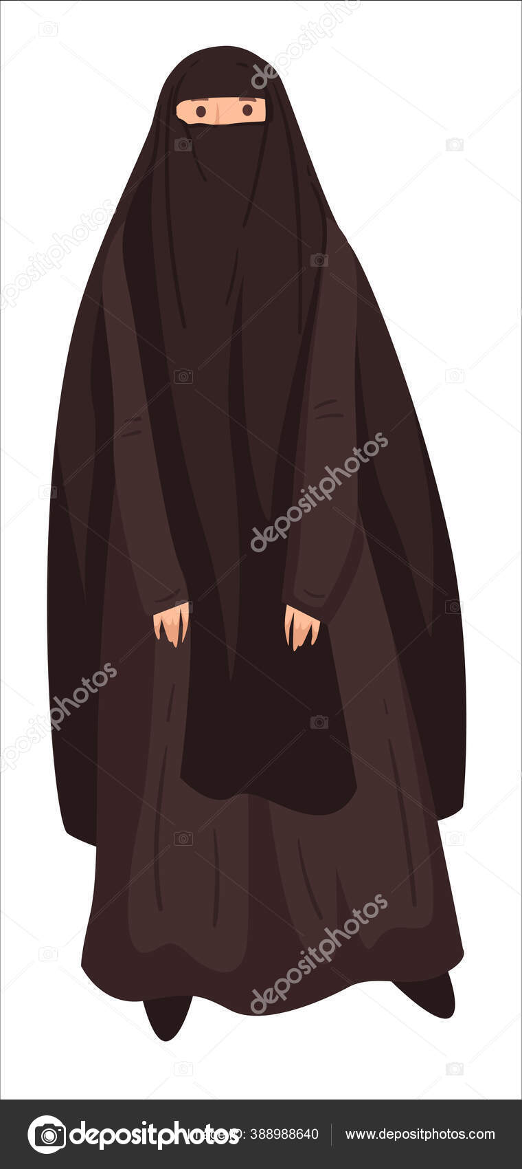 Mujer Musulmana Que Presenta Ropa Moda Para Personas Islámicas Personaje  Vector de stock por ©Sonulkaster 388988640