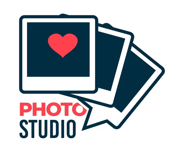 Estudio Fotógrafos Empresa Que Toma Fotografías Para Clientes Logotipo Minimalista — Archivo Imágenes Vectoriales