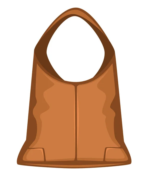 Basic Handtas Voor Vrouwen Modieus Accessoire Voor Meisjes Lederen Tas — Stockvector