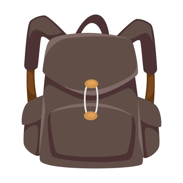 Plecak Dla Podróżnych Lub Studentów Tornister Dla Uczniów Szkół Izolowana — Wektor stockowy