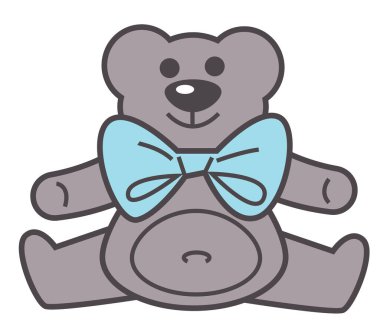 Kurdeleli peluş ayı, çocuğa karşı çocuk.