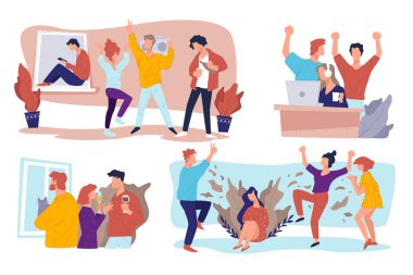 Üniversitede ya da üniversitede parti yapan öğrenciler, neşeli gençler
