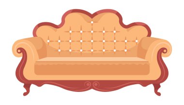 Retro ya da antika kanepe, ev için eski mobilyalar.