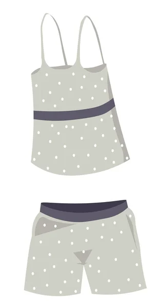 Piżama dla kobiet, top i szorty do spania — Wektor stockowy