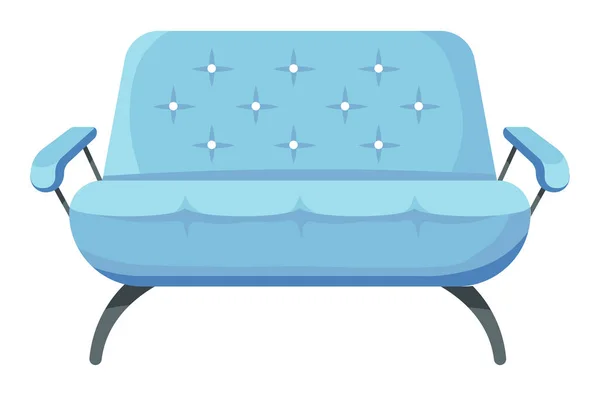 Contemporary sofa, comfy couch for interior design vector — Stock Vector