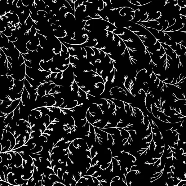 Květiny Bezešvé Vzory Izolované Bílém Pozadí Botanický Otisk Nebo Textura — Stockový vektor
