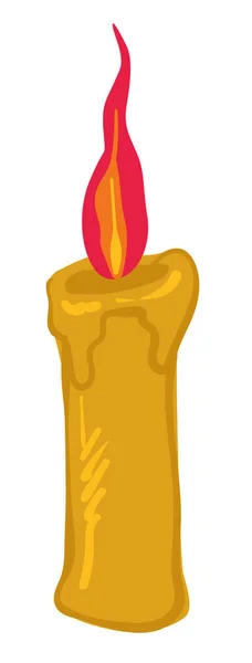 Світло Свічок Полум Воском Ізольована Ікона Палаючої Свічки Ароматерапія Або — стоковий вектор